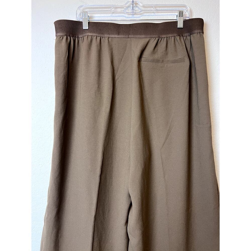 NWT Spanx Carefree Crepe Pleated Trouser Chic Brown 1X - Picture 5 of 9
